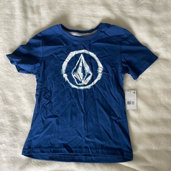 Volcom Kids Navy Blue Logo Tee - Picture 1 of 5